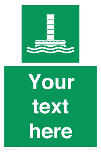 Custom sign safe condition Evacuation chute 